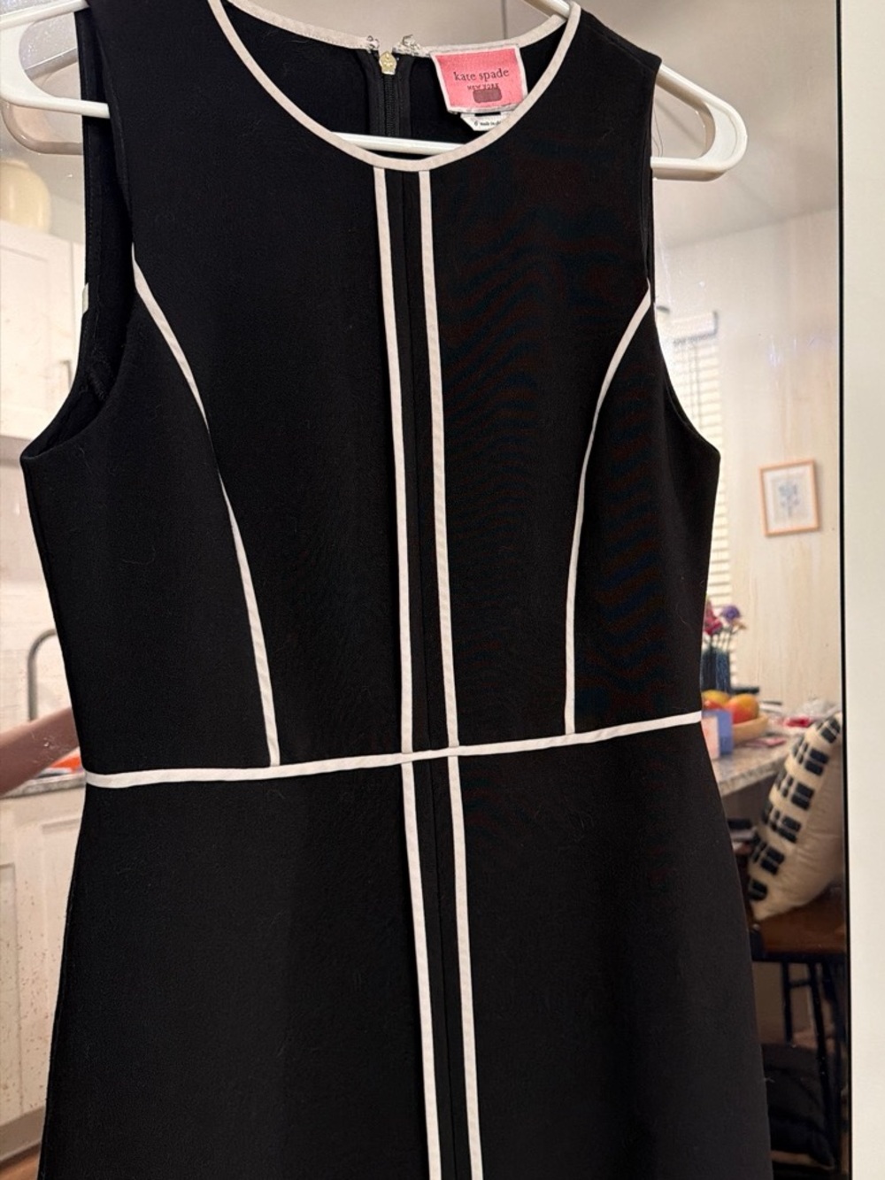 Kate Spade New York Black Paneled Crepe Sheath Dress | Size 6 Work Wear Chic